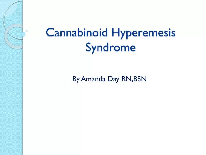 cannabinoid hyperemesis syndrome