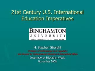 21st Century U.S. International Education Imperatives