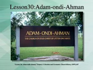 Lesson30:Adam-ondi-Ahman