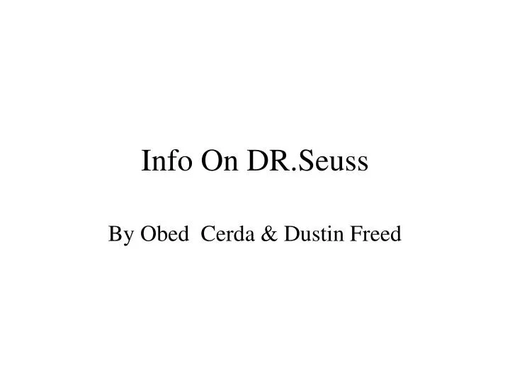 info on dr seuss