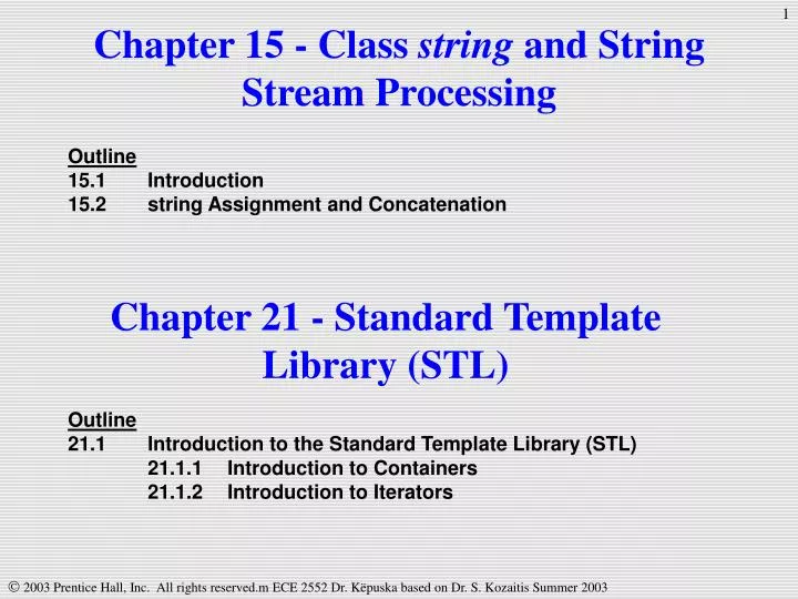 chapter 15 class string and string stream processing