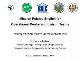 Mission Related English for Operational Mentor and Liaison Teams