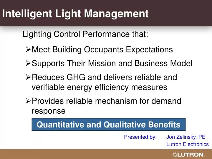 intelligent light management