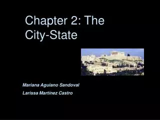 Chapter 2: The City-State