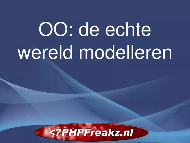 oo de echte wereld modelleren