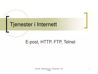 tjenester i internett