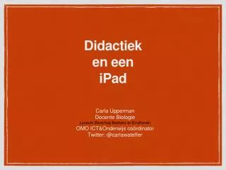 didactiek en een ipad