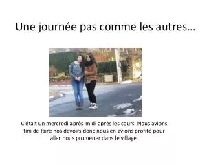 une journ e pas comme les autres