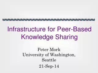 Infrastructure for Peer-Based Knowledge Sharing