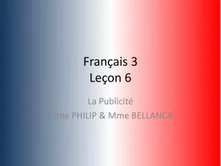 fran ais 3 le on 6