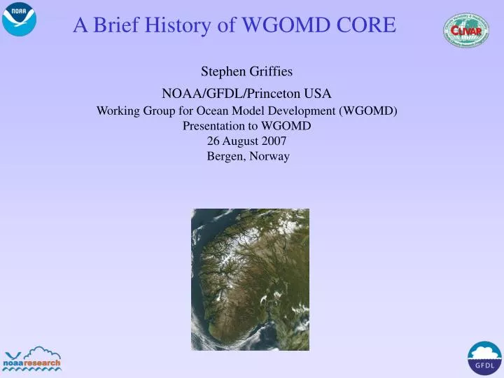 a brief history of wgomd core