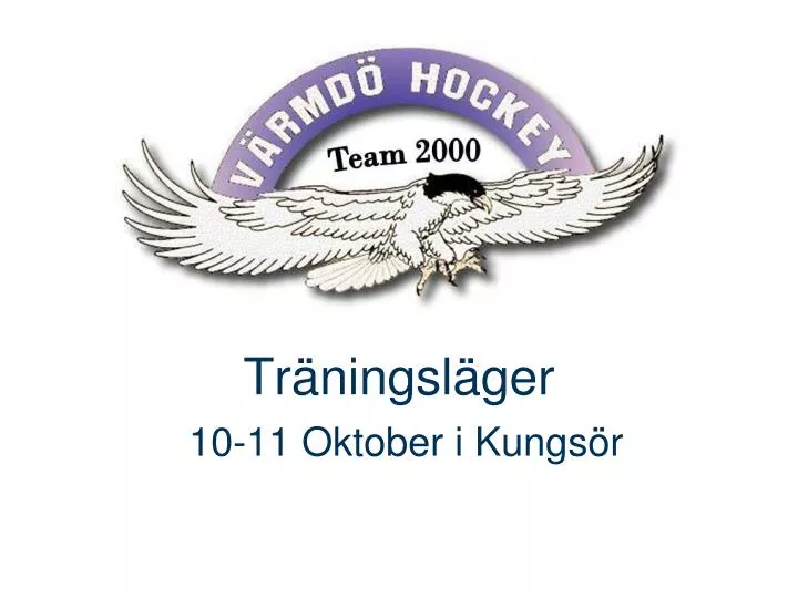 tr ningsl ger 10 11 oktober i kungs r