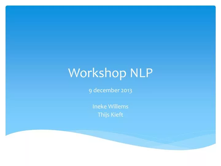 workshop nlp