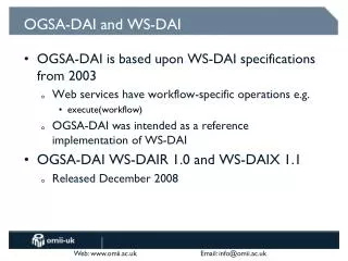 OGSA-DAI and WS-DAI