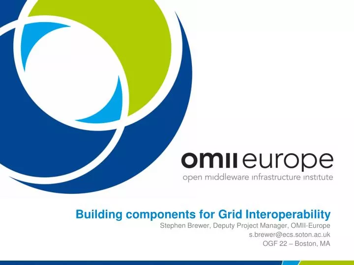 building components for grid interoperability