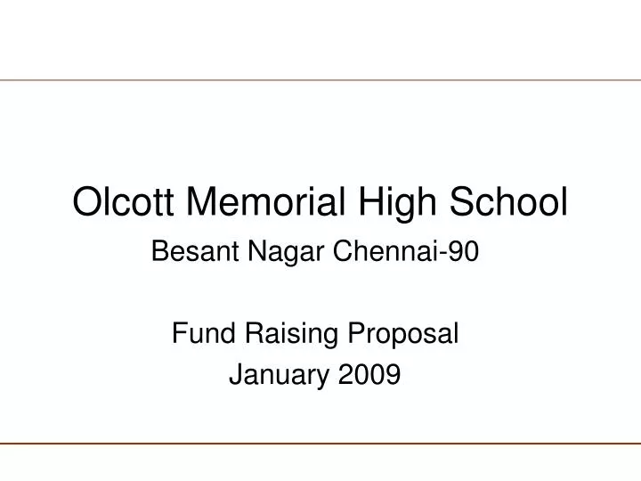 olcott memorial high school