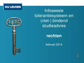 infosessie tolerantiesysteem en niet bindend studieadvies rechten