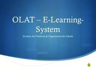 olat e learning system