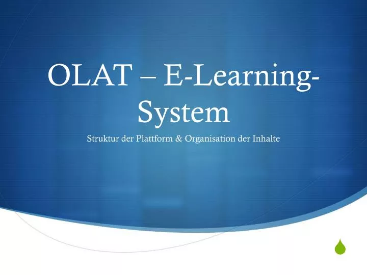 olat e learning system