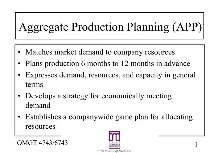 aggregate production planning app