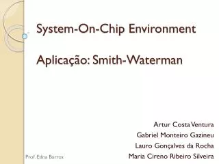system on chip environment aplica o smith waterman
