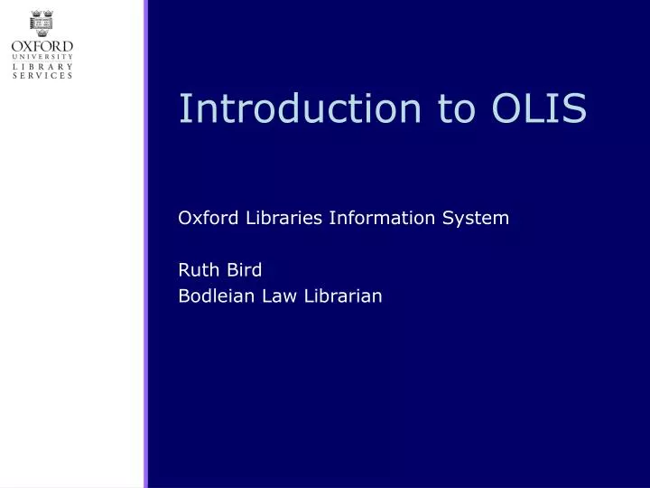 introduction to olis