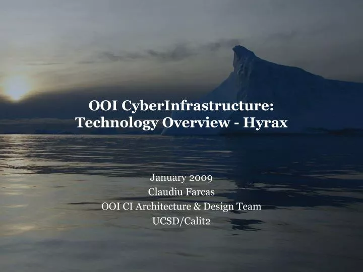 ooi cyberinfrastructure technology overview hyrax