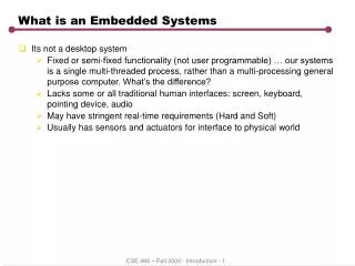 What is an Embedded Systems