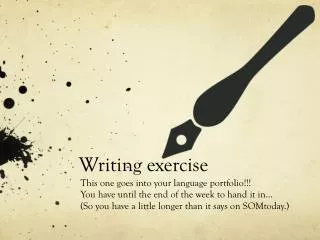 Writing exercise