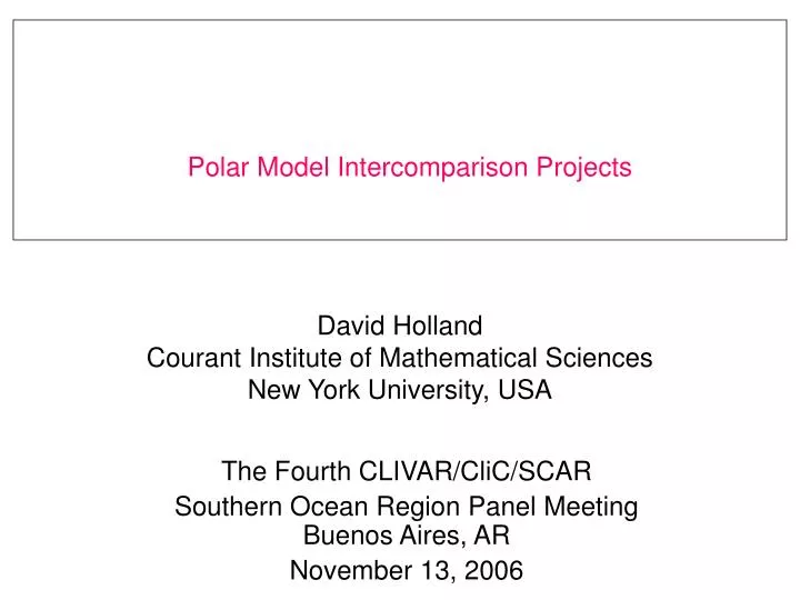 david holland courant institute of mathematical sciences new york university usa