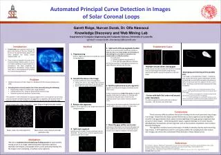Automated Principal Curve Detection in Images of Solar Coronal Loops