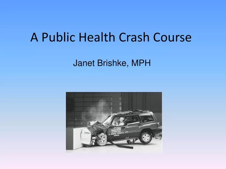 a public health crash course
