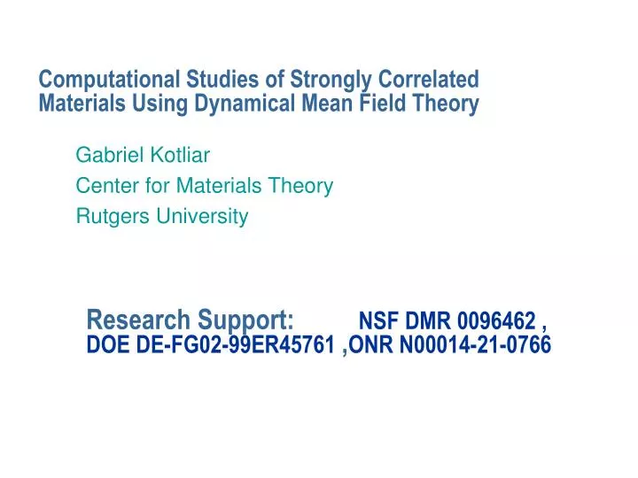 computational studies of strongly correlated materials using dynamical mean field theory