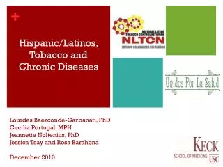 Hispanic/Latinos, Tobacco and Chronic Diseases