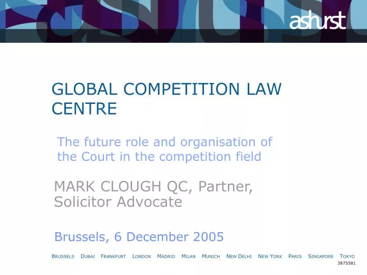 global competition law centre