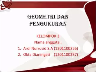 geometri dan pengukuran