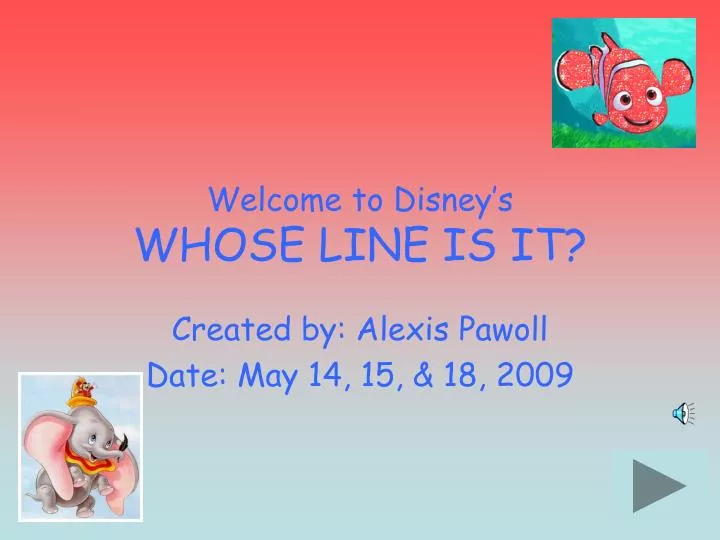 welcome to disney s whose line is it