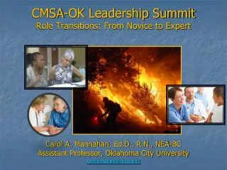CMSA-OK Leadership Summit Role Transitions: From Novice to Expert