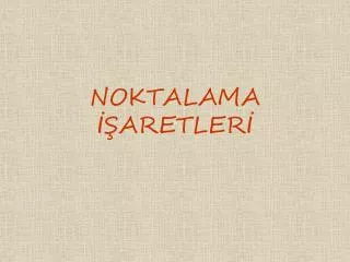 noktalama aretler