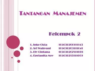 tantangan manajemen