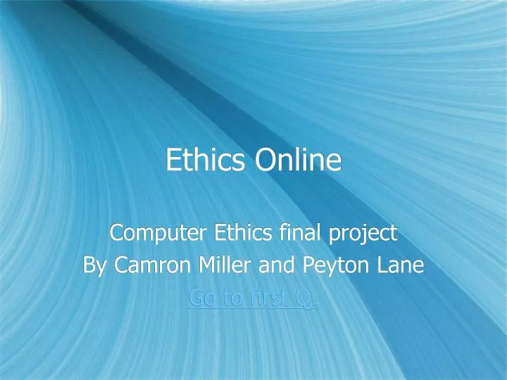 ethics online