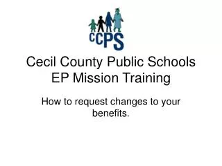 Cecil County Public Schools EP Mission Training