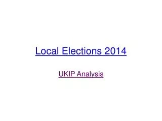 Local Elections 2014
