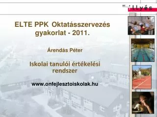 elte ppk oktat sszervez s gyakorlat 2011