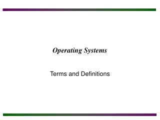 Operating Systems