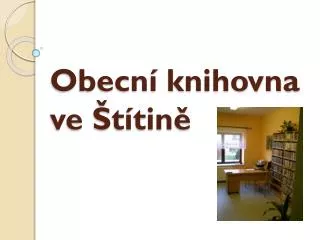 obecn knihovna ve t tin