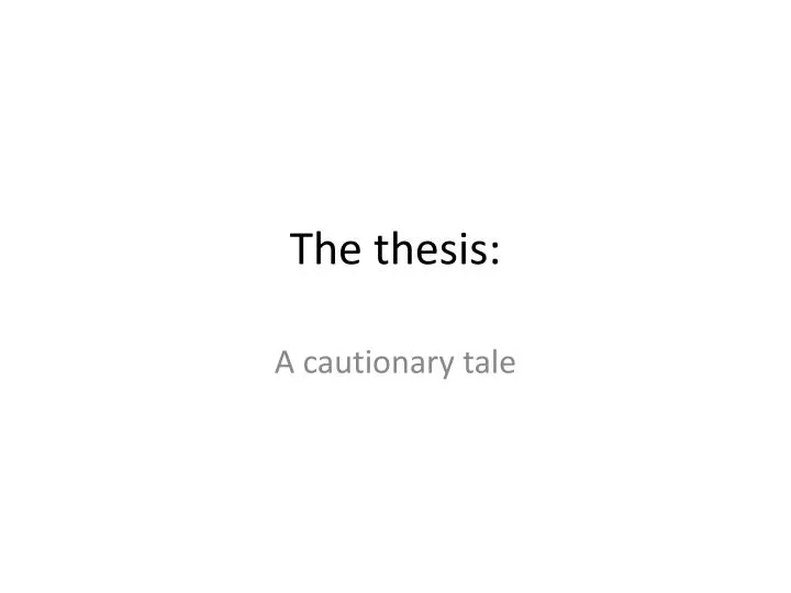 the thesis