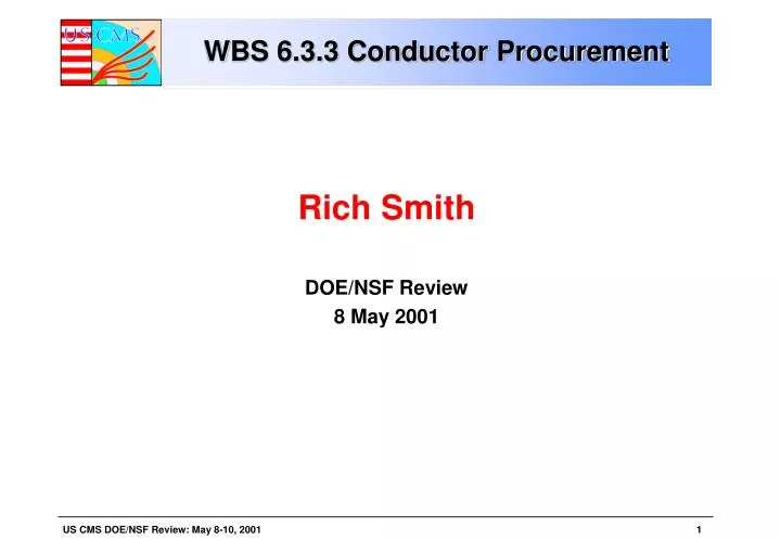 wbs 6 3 3 conductor procurement