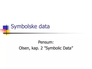symbolske data