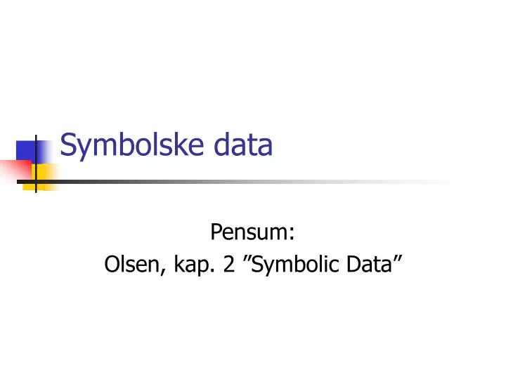 symbolske data